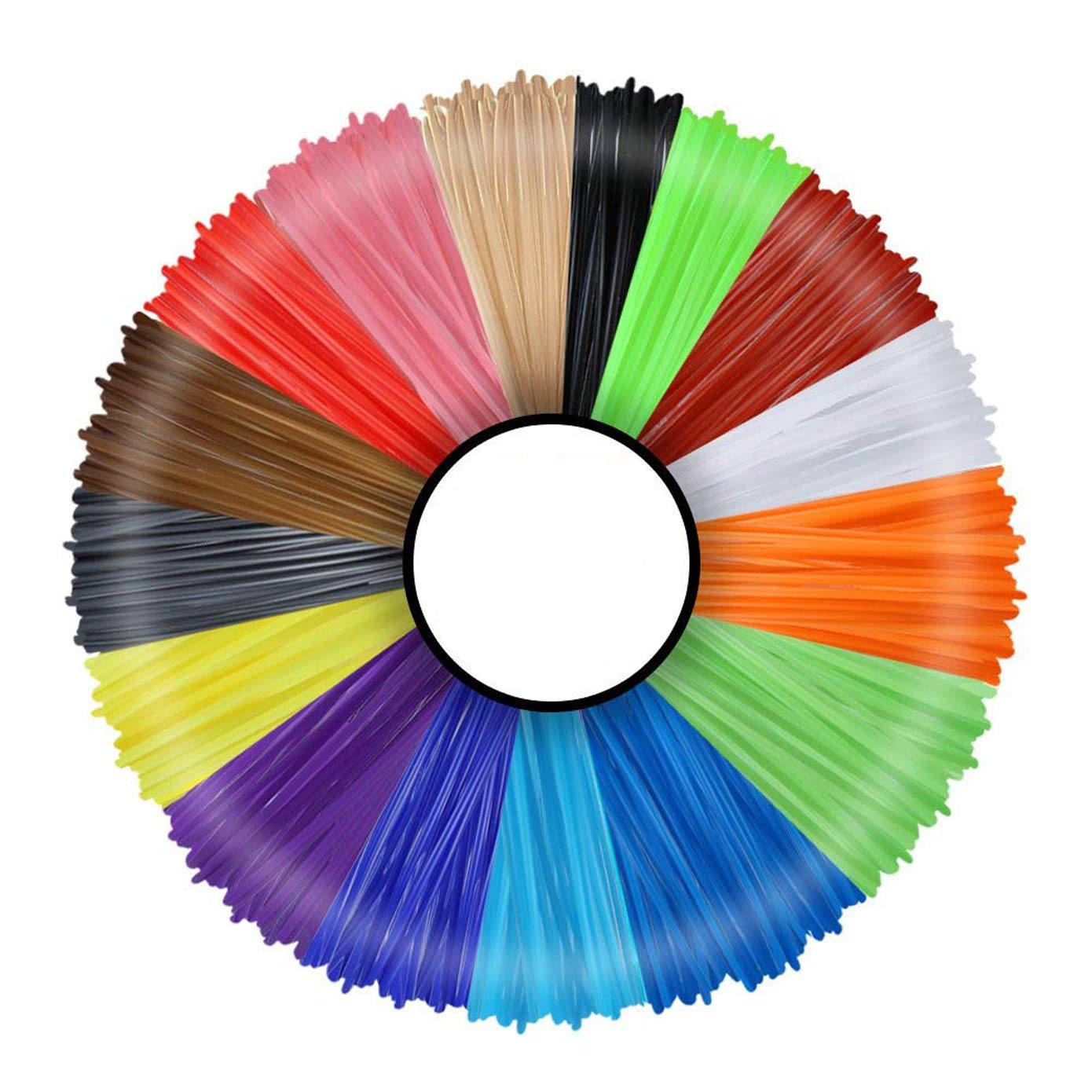 3idea PLA 3D Printing Filaments Multi - Colour 1.75mm, Set of 16 (Each Filament 5 Meters)